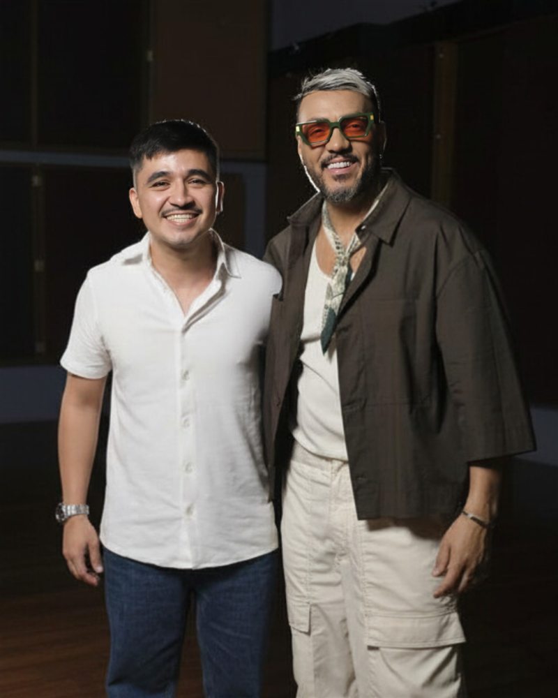 Carlos Jr com Belo